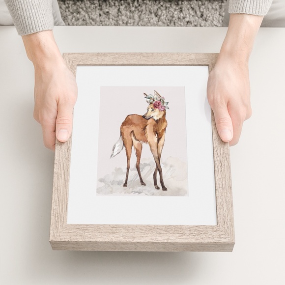 Maned Wolf Watercolor Illustration Wall Art Print Poster Unframed - Picture 11 of 17